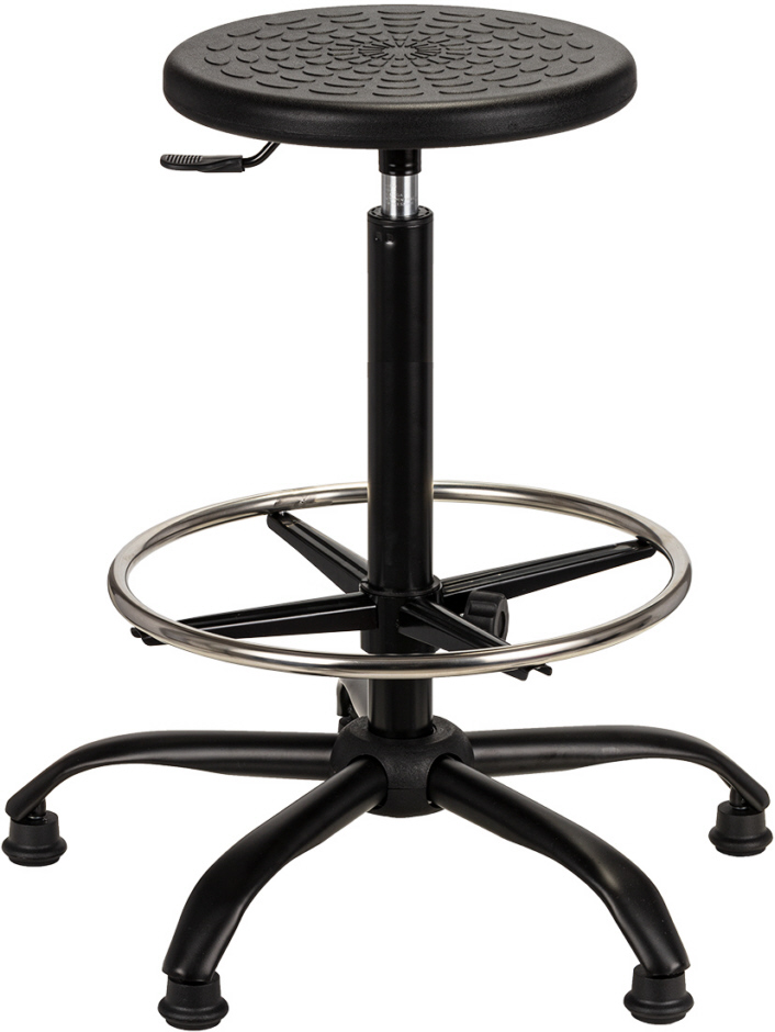 Taboret robocze wysokie, z pierścieniem na stopy